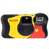 Câmera Descartável Kodak Funsaver Preta vermelha amarela