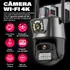 Camera Dupla Com Sirene 4k Camera Ip Camera Wireless Camera De Segurança Wifi 8 Mp Lente Dupla Zoom Vigilância Detecta Pessoas Dispara Alarme Camera Inteligente Camera Externa Camera A Prova Dagua