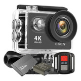 Câmera Eken H9r 4k Filmadora Original Wifi Controle Bateria 32gb Esporte Full Hd Prova D água Capacete Moto Action