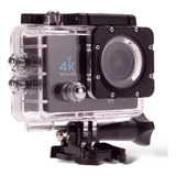 Câmera Esportiva Full Hd 4k, Resistente À Água, 170º, Hdmi, Dvr Para Carro, Capacete, Moto, Mergulho, Com Micro Sd, Longa Duração, Preta