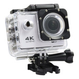 Câmera Filmadora Sport 4k Ultra Hd Dv Wi-fi Completa Branca