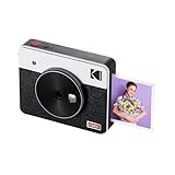 Câmera Instantânea E Impressora Fotográfica Kodak Mini Shot 3 Retro 7,6 X 7,6 Cm, Portátil, Sem Fio, Compatível Com Ios E Android, Bluetooth, Tecnologia 4pass De Foto De Verdade Em Alta Definição E Acabamento Laminado, Qualidade Premium - Branco