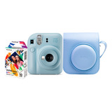 Câmera Instantânea Fujifilm Instax Kit Instax Mini 12 10 Films Bolsa Azul Candy