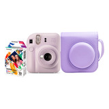 Câmera Instantânea Fujifilm Instax Kit Instax Mini 12 10 Films Bolsa Lilás