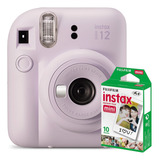 Câmera Instantânea Fujifilm Instax Kit Mini 12 10 Fotos Lilac Purple