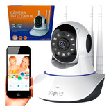 Camera Ip Wifi 3 Antenas Hd Audio Visão Noturna 360 Siga me App Yoosee Inova Cam 5702