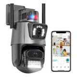 Camera Mestri P11 Wifi Segurança 6 Mp 4k Lente Dupla Vigilância Cor Preto