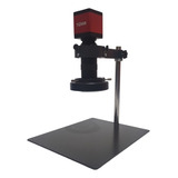 Câmera Microscópio Full Hd 14 Mp Hdmi E Vga - Completo Cor Câmera Vermelha Ou Azul E Suporte Preto 110v/220v
