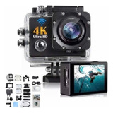 Camera Prova Dagua Ação Cam Sport Full Hd 1080p Wi fi 4k G Cor Preto
