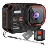 Câmera Sc02 Sport 4k 32gb Controle Wi fi Bastão Filmadora Cor Preta