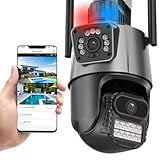 Câmera Segurança Wi-fi Ip Dupla Lente 2x 3mp Reduz Ponto Cego Visão Noturna Alarme Full Hd (câmera Segurança Wifi Ip Cinza)