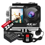 Câmera Sport 4k Estabilizador Wifi Microfone 32gb + Bateria