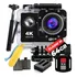 Câmera Sport 4k M10 Wifi  64gb  Baterias  Carregador  Bastão