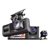 Câmera Veicular Automotiva Carro Hd 1080p Dashcam 3 Lentes