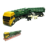 Caminhão Brinquedo 16 Boi Volvo Fm Bi Trem Boiadeiro Gado