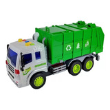 Caminhão De Lixo Sons Luz E Fricção 166 Shiny Toys Cor Verde