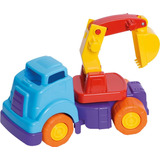 Caminhão Escavadeira Articulado Brinquedo Criança Menino Personagem Mercotruck