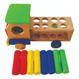 Caminhãozinho Brinquedo Educativo Pedagógico Montessoriano Personagem Caminhão Pinos