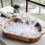 Caminho De Mesa Bandeja Veneza Branco 30x45cm Jolitex