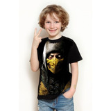 Camisa, Camiseta Criança 5%off Jogo Mortal Kombat Scorpion