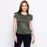 Camisa 3 Babados Suede