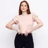 Camisa 3 Babados Suede Blusinha T-shirt Blusa Feminina Moda