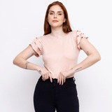 Camisa 3 Babados Suede