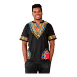 Camisa Afro - Bata Africana Preta