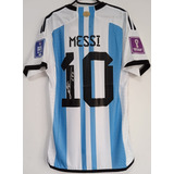 Camisa Argentina Copa 2022 #10 Messi Autografada Certificada
