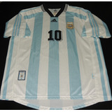 Camisa Argentina Home 1998 #10 Ortega Tam. Gg Original