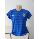 Camisa Azul Seleção Brasileira Feminina 2014 - Baby Look Gg