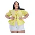 Camisa Babado Solta  Plus Size Bata Manga Princesa - Julia