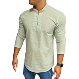 Camisa Bata Masculina Manga