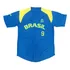 Camisa Beisebol Fujiya Baseball Bordada Brasil Azul Royal F2