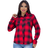 Camisa Blusa Feminina Xadrez
