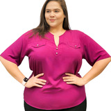 Camisa Blusa Plus Size