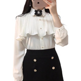 Camisa Blusa Social Babado