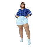 Camisa Blusa Xadrez Feminina