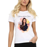 Camisa Branca Extensionista De Cílios Cilius Feminino Blusa
