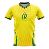 Camisa Brasil Masculina Retrô Seleção 2002 Plus Size Até G12