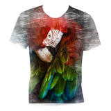 Camisa Camiseta Arara Vermelha