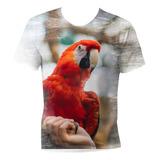 Camisa Camiseta Arara Vermelha