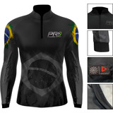 Camisa Camiseta Blusa Pesca Proteção Solar Uv50 Brasil Pro x