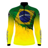 Camisa Camiseta Blusa Pesca Proteção Solar Uv50 Camuflada