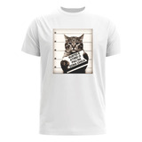 Camisa Camiseta Cat Gato Preso Surtado Poliéster