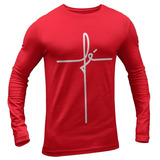 Camisa Camiseta Fe Manga