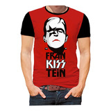 Camisa Camiseta Frankenstein Kiss Bandas Rock Meme Sátira 1