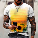 Camisa Camiseta Girassois Mod