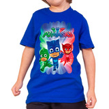 Camisa camiseta Infantil Pj Mask 100 Algodão Blusa Unissex