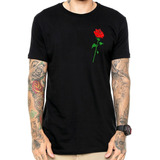 Camisa Camiseta Masculina Flor